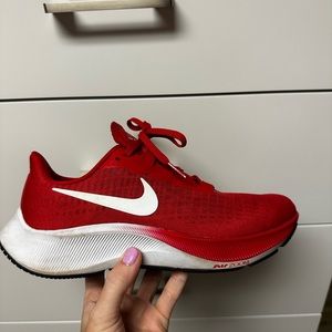Red Nike Pegasus, size 7.5, worn handful of times